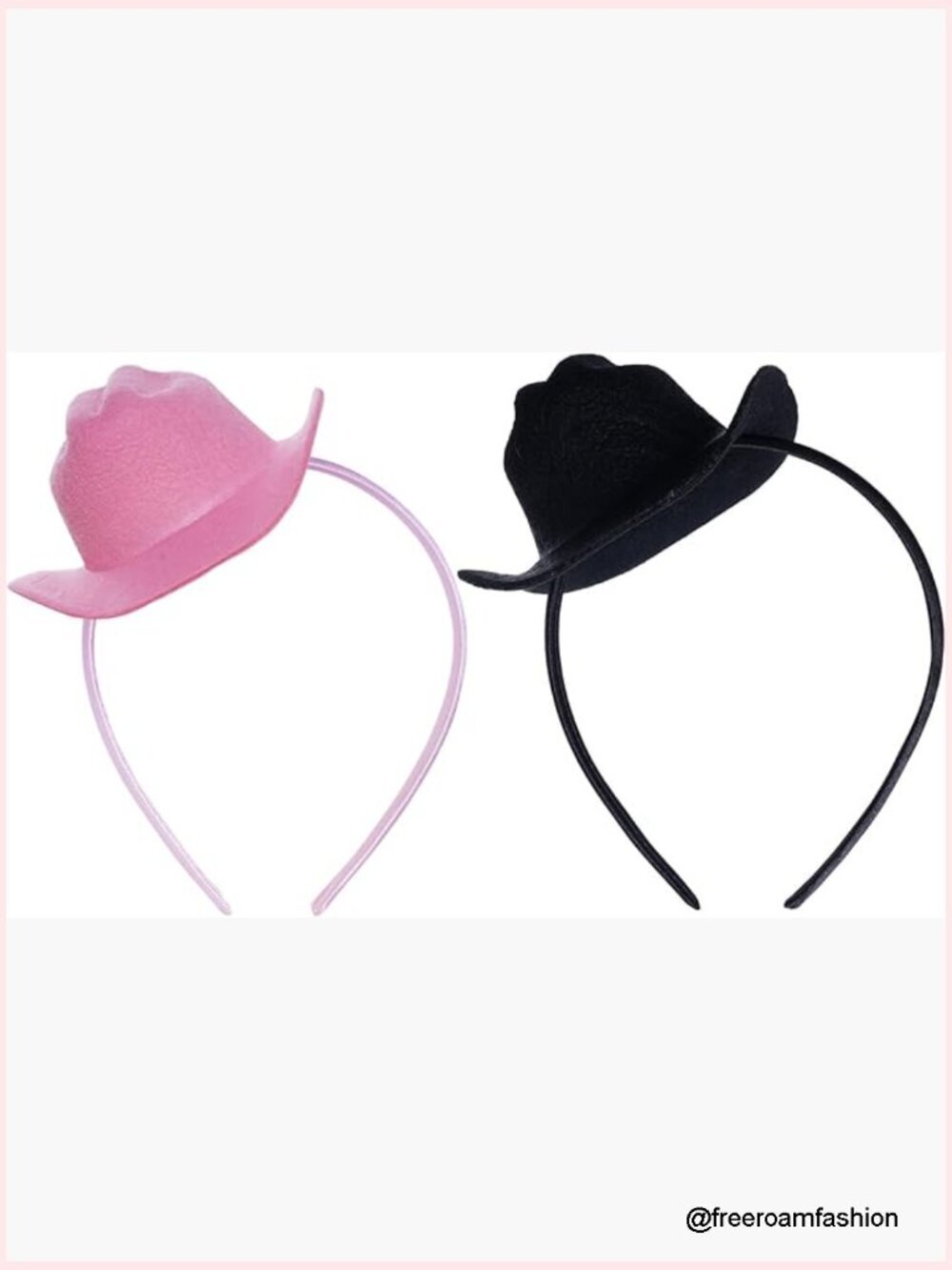 Set of 2 Cowboy Mini Hat Headbands for Party Costumes